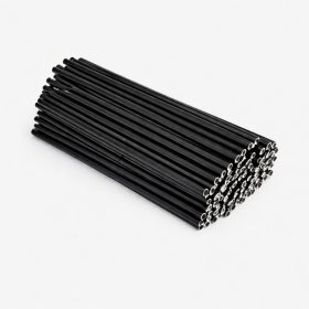 Papír szívószál lebomló fekete 500db/cs